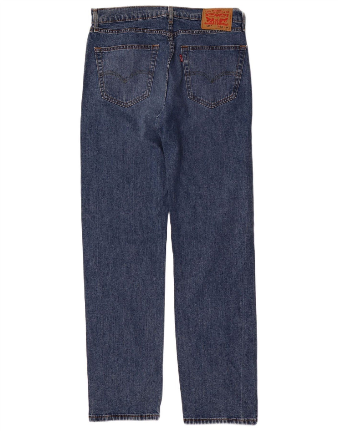 Levi's muške 505 ravne traperice W34 L34 plavi pamuk