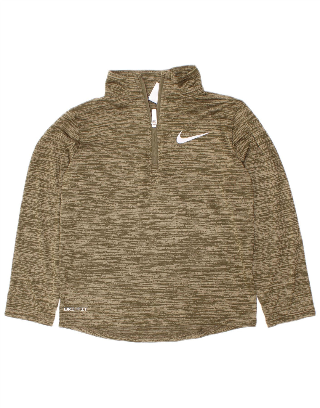 Nike Boys Dri Fit Pullover Trenirka Top 5-6 Years Medium Kaki Flected