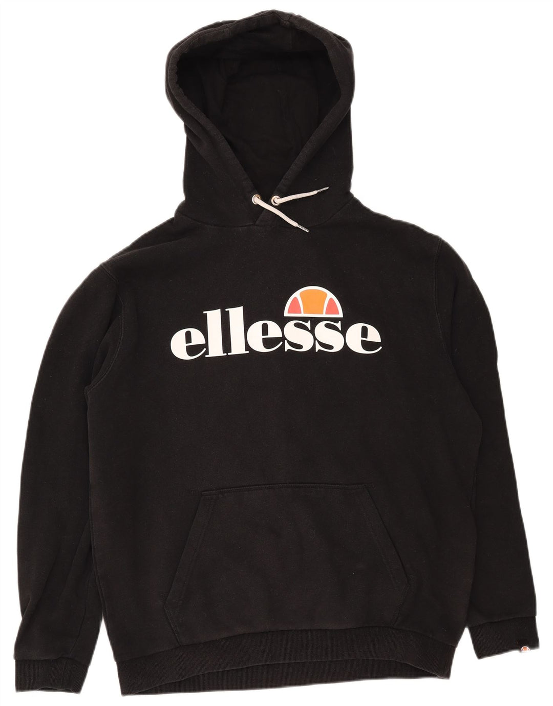 ELLESSE muška majica s kapuljačom s grafičkim motivima XL, crni pamuk