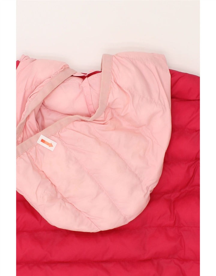 BRUMS Girls Hooded Padded Jacket 4-5 Years Red Colourblock Vintage Brums and Second-Hand Brums from Messina Hembry 