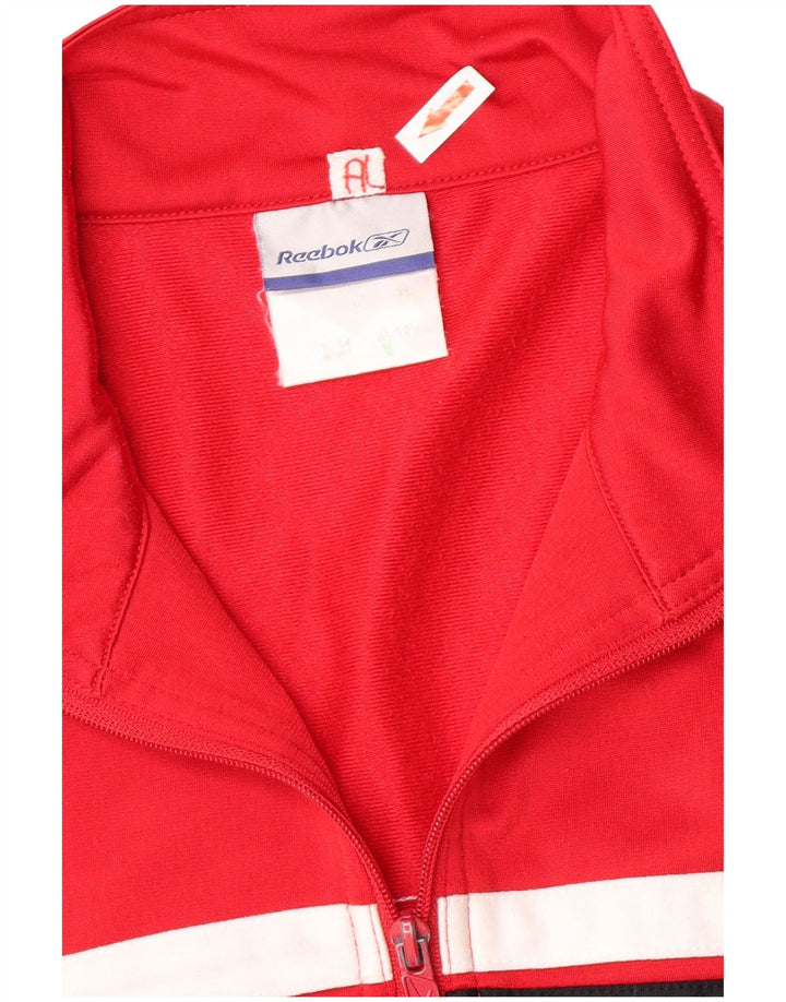 Reebok muška gornja jakna trenirke Large Red Colourblock poliester
