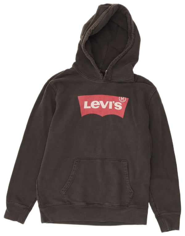 Levi's standardna majica s kapuljačom s kapuljačom, srednji crni pamuk