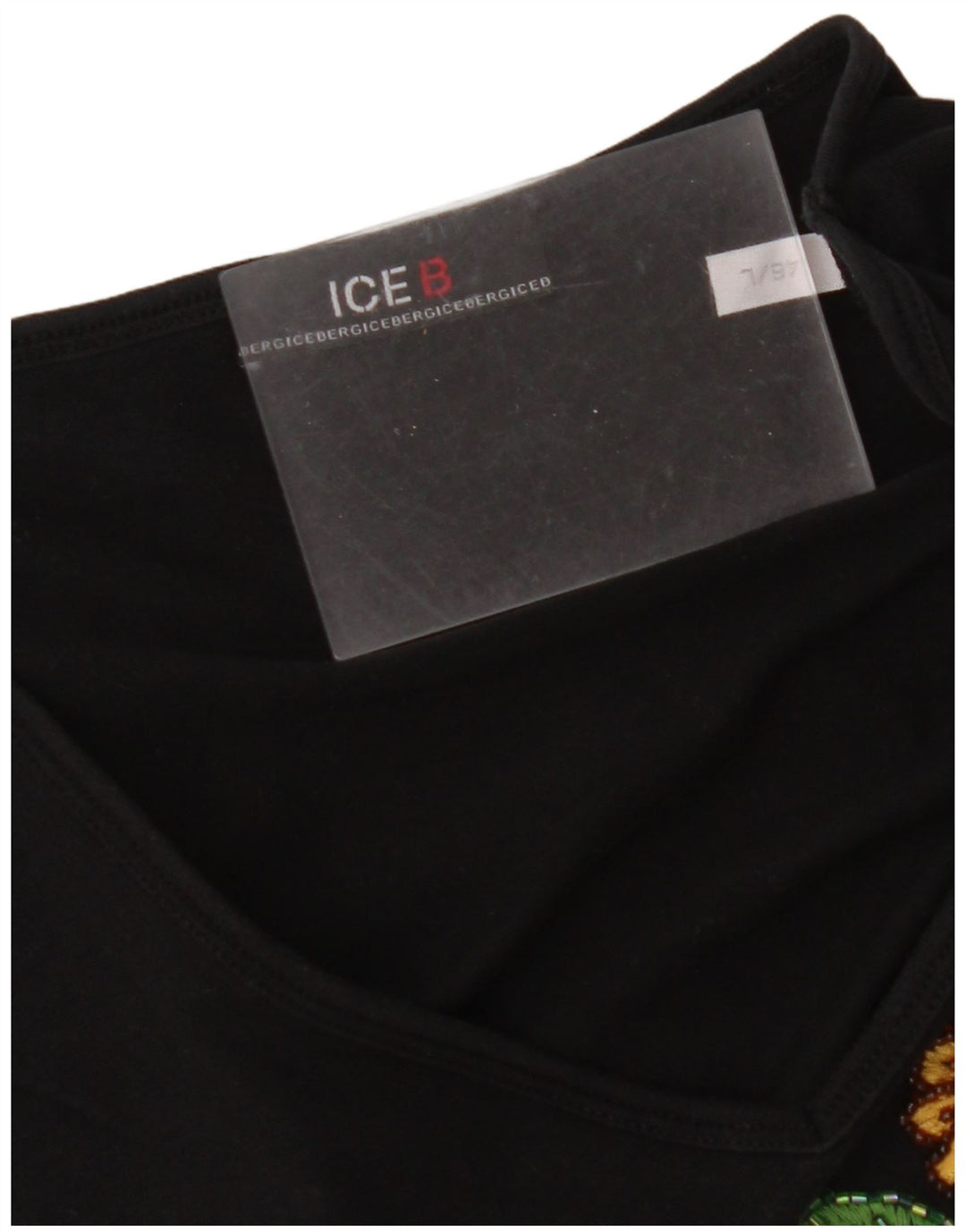 ICEBERG ženska majica s kratkim rukavima dugih rukava IT 46, veliki crni cvjetni