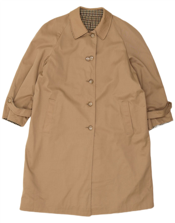 Vintage ženski preveliki kaput IT 47 XL, bež houndstooth