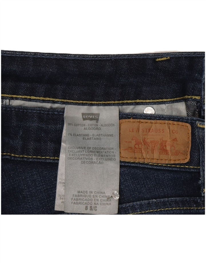 Levi's ženske uske traperice US 8 srednje W30 L29 tamnoplavi pamuk