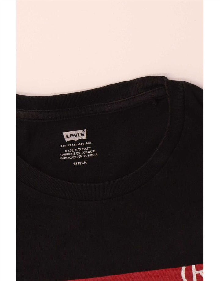 Levi's muška majica s grafičkim motivima, mala crna pamučna majica
