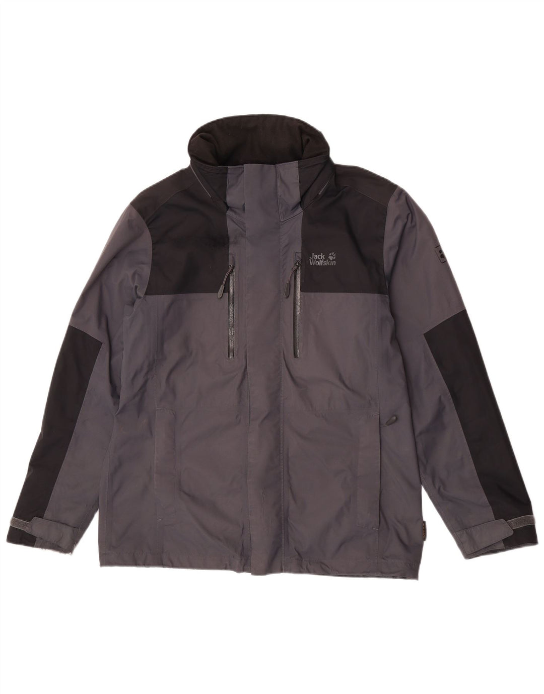 Jack Wolfskin muška kišna jakna UK 36/38 srednje siva poliamid u boji