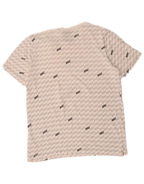 Nike Boys Graphic T-Shirt Top 13-14 Years XL bijeli geometrijski pamuk