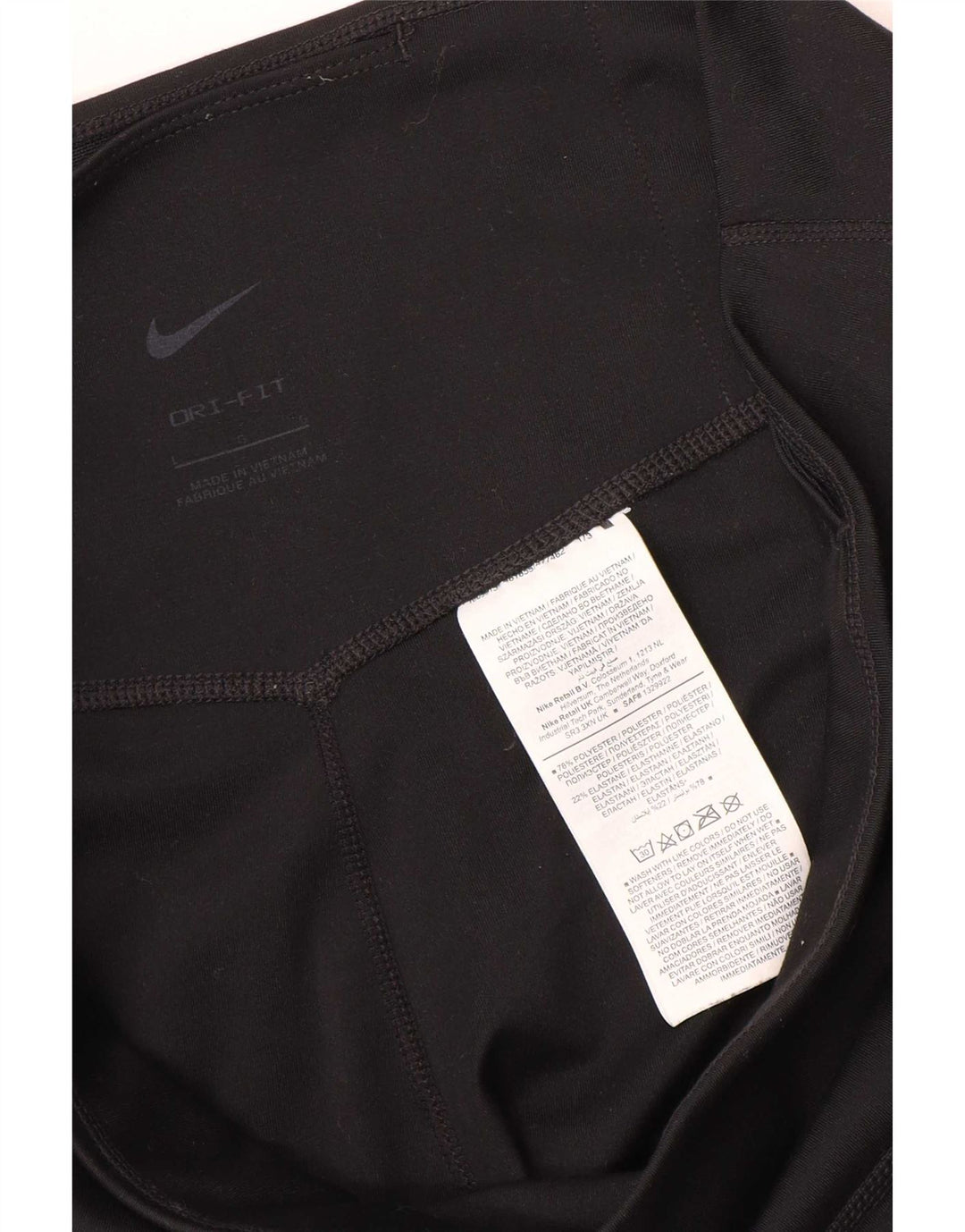 Nike Ženske Dri Fit Leggings UK 16 Veliki crni poliester