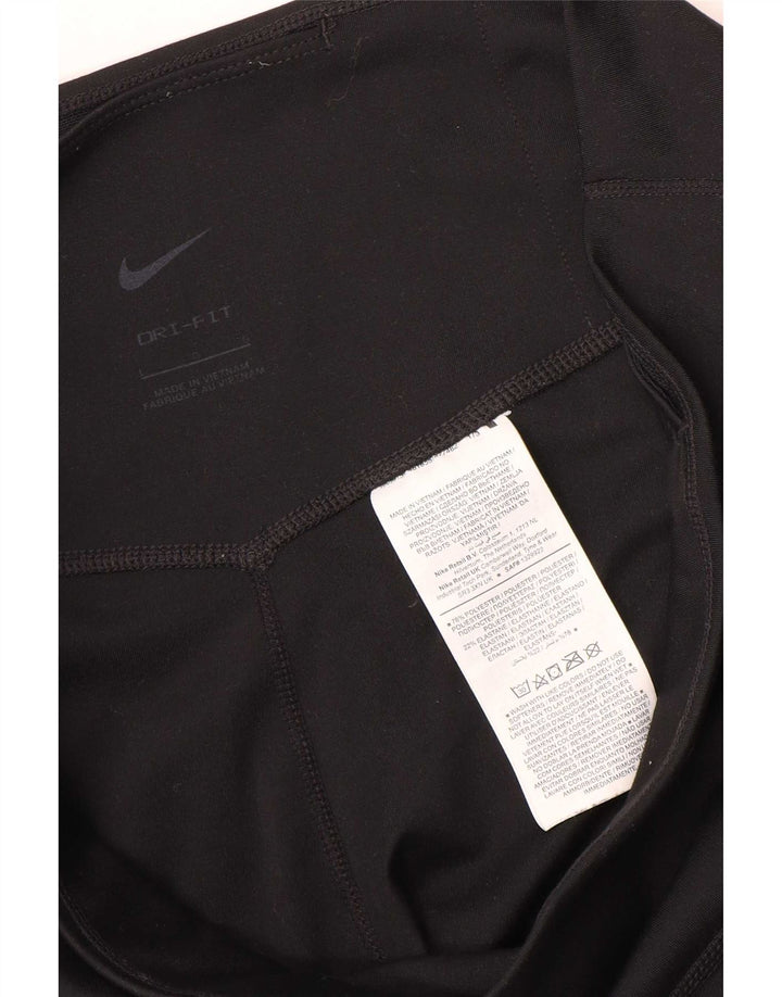 Nike Ženske Dri Fit Leggings UK 16 Veliki crni poliester