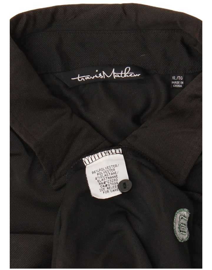 TRAVIS MATHEW Muška polo majica s grafičkim motivima XL crni poliester u boji