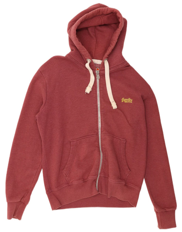 Superdry muški pulover s kapuljačom na patentni zatvarač 2XL, kestenjasti pamuk