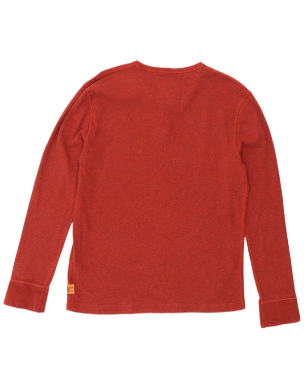 Superdry muška majica dugih rukava 2XL, crveni flekasti pamuk