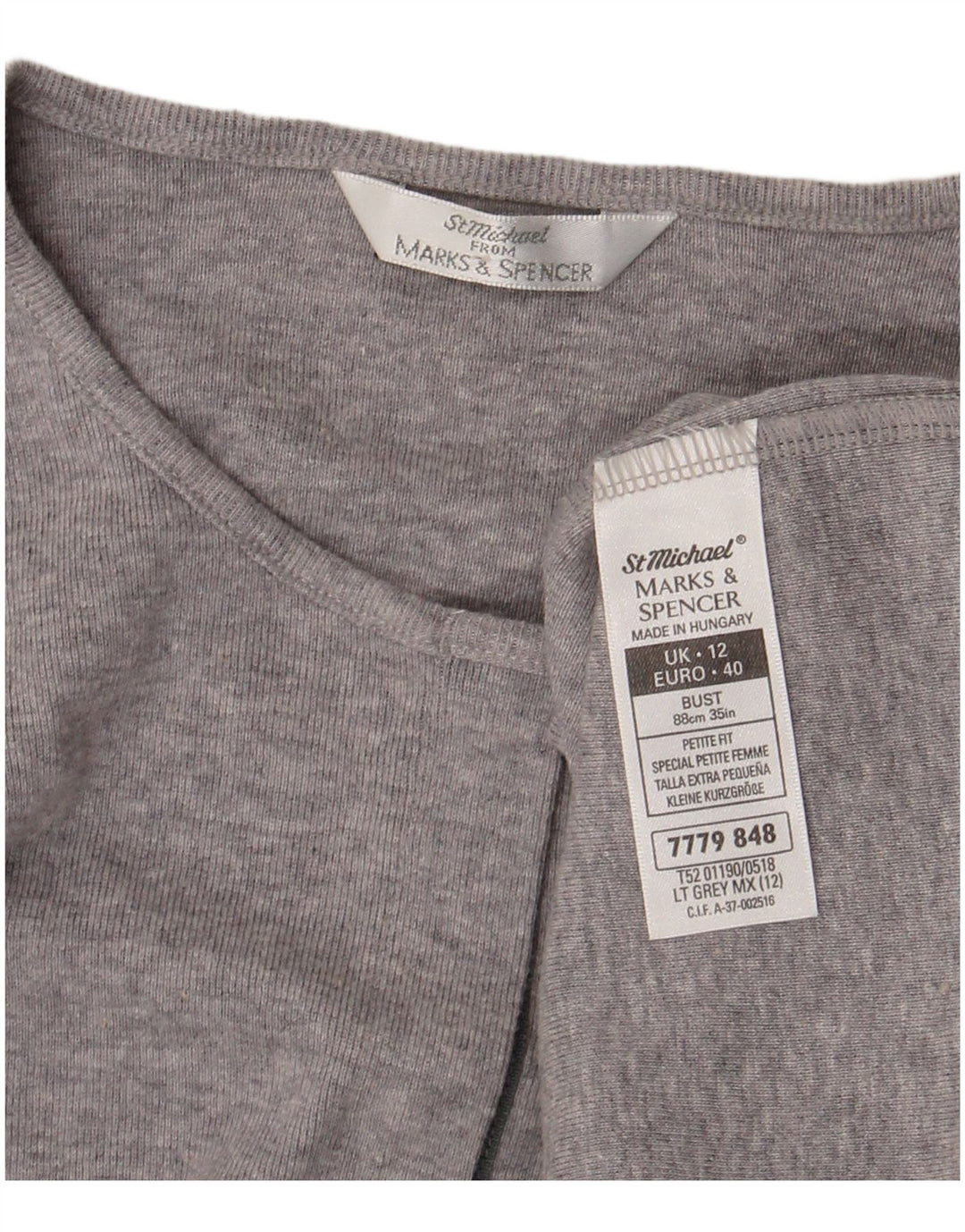 Marks & Spencer ženski kardigan pulover UK 12 srednje sivi pamuk