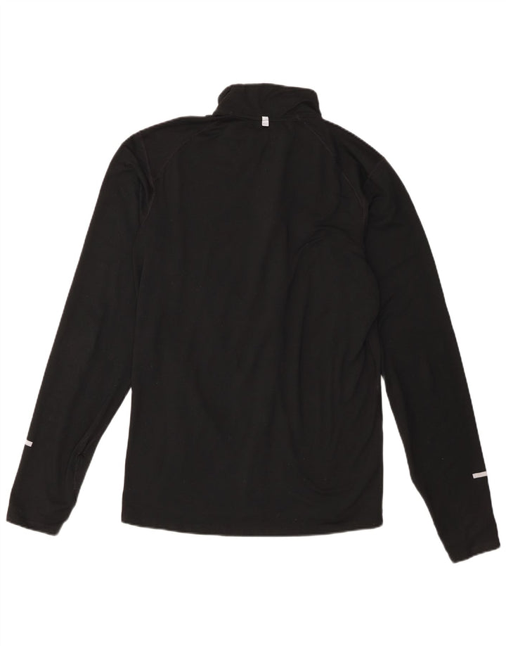 Nike Dri Fit majica s izrezom s patentnim zatvaračem Gornji dio trenirke mali crni poliester