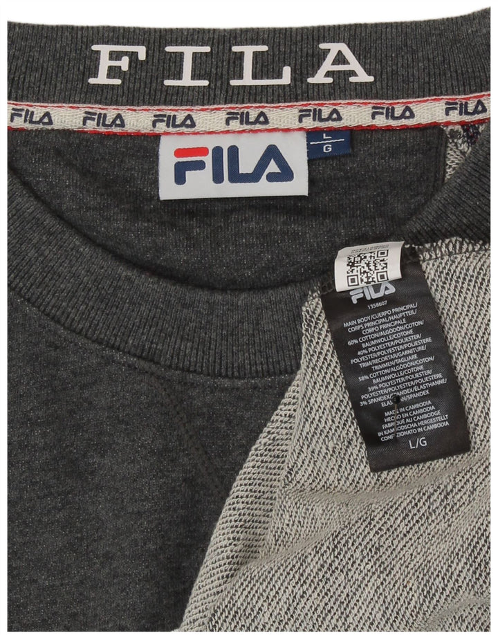 Fila muška majica s grafičkim motivima, veliki sivi pamuk