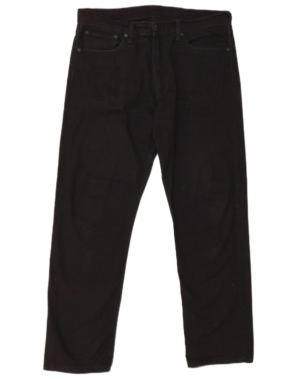 LEVI'S muške 504 ravne traperice W36 L32 crni pamuk