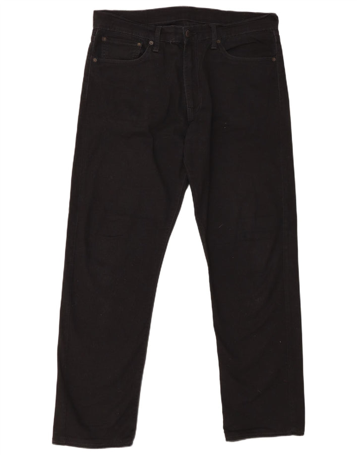 LEVI'S muške 504 ravne traperice W36 L32 crni pamuk