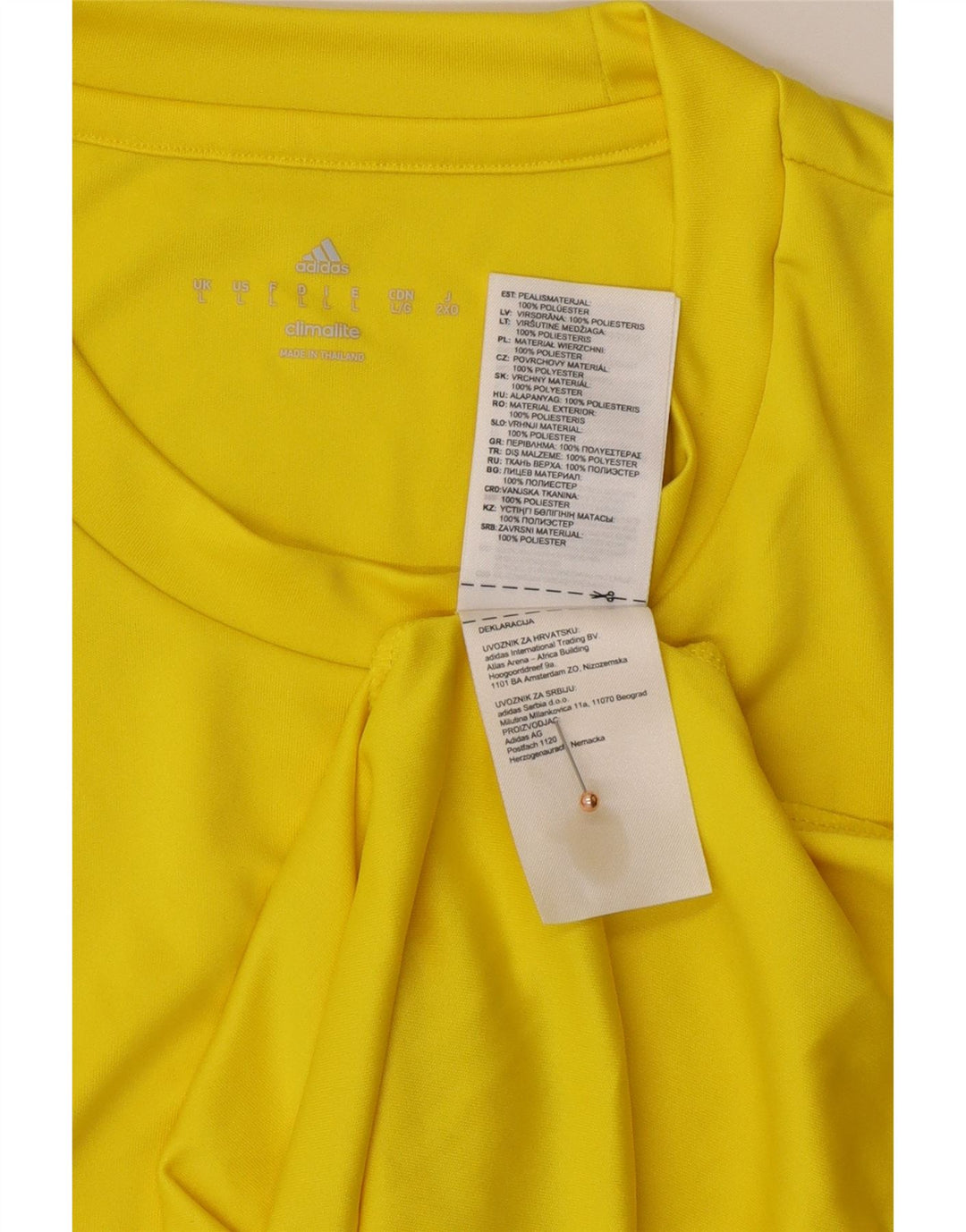 ADIDAS Muška Climalite majica kratkih rukava Veliki žuti poliester