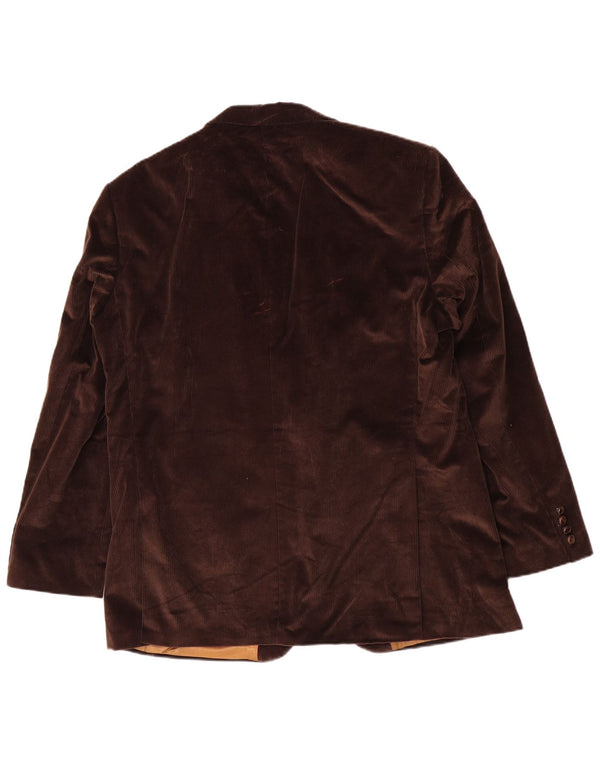 Barbour muška jakna od samta s 2 gumba IT 56 3XL smeđi pamuk