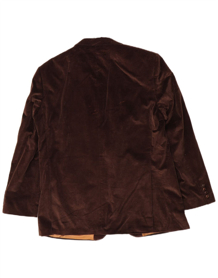 Barbour muška jakna od samta s 2 gumba IT 56 3XL smeđi pamuk