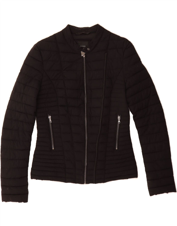 GUESS Womens Padded Jacket UK 8 Small Black Polyamide Vintage Guess and Second-Hand Guess from Messina Hembry 