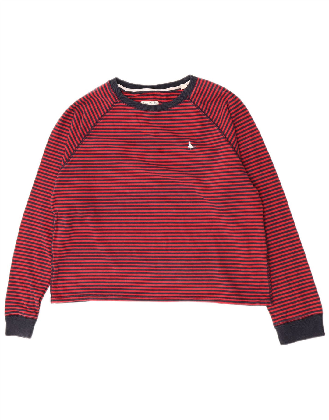 Jack Wills Ženski džemper Salcombe Devon UK 14 srednje crvene pruge