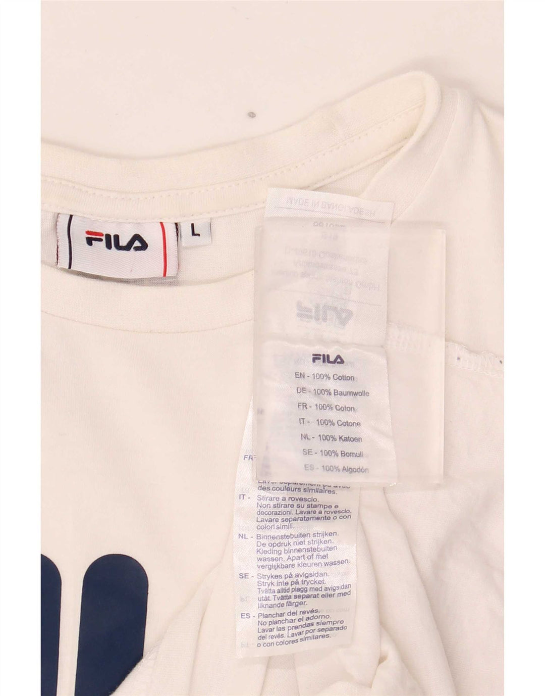 Fila muška majica dugih rukava s grafikama, veliki bijeli pamuk