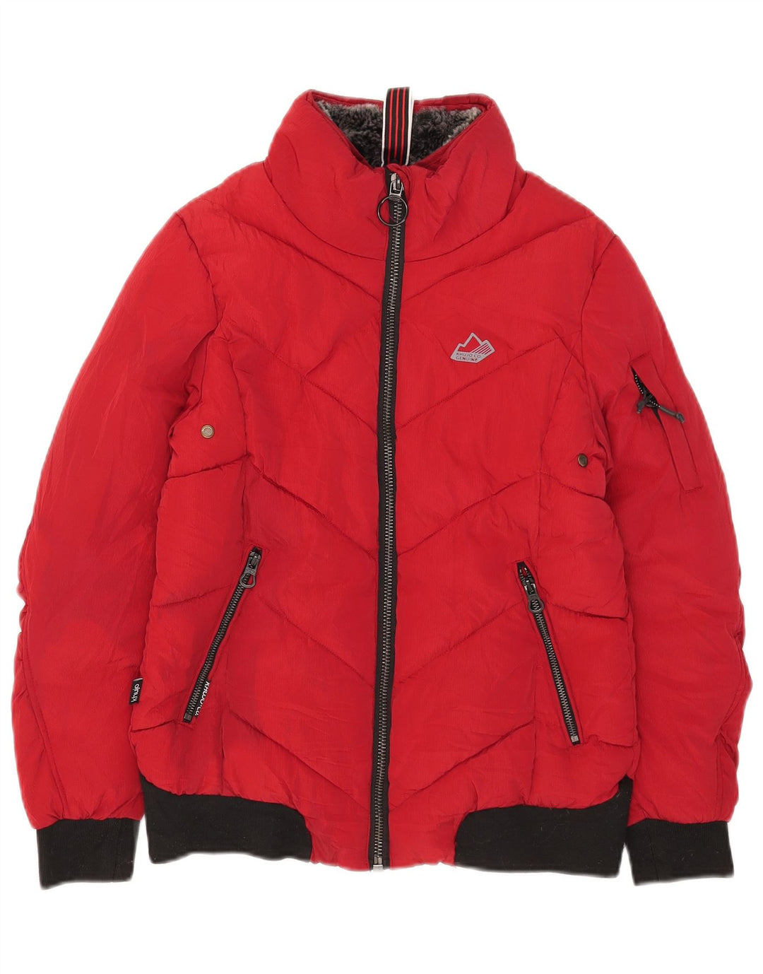 KHUJO Ženska podstavljena jakna UK 6 XS Red Colourblock poliester