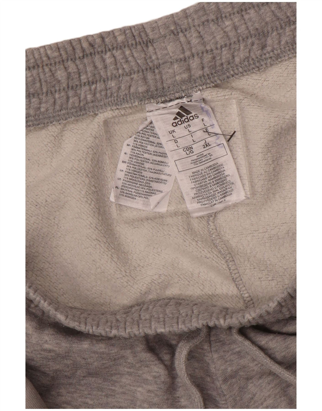 ADIDAS Muška trenirka Hlače Joggers Large Grey Colourblock Pamuk