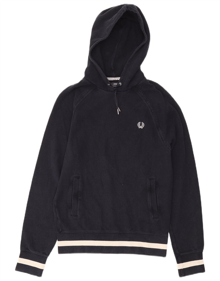 Fred Perry muški džemper s kapuljačom Mali tamnoplavi pamuk