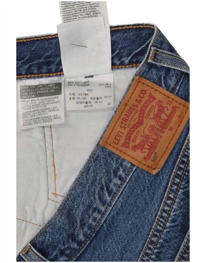 Levi's ženske kratke traper hlače 501 W31 srednje plavi pamuk