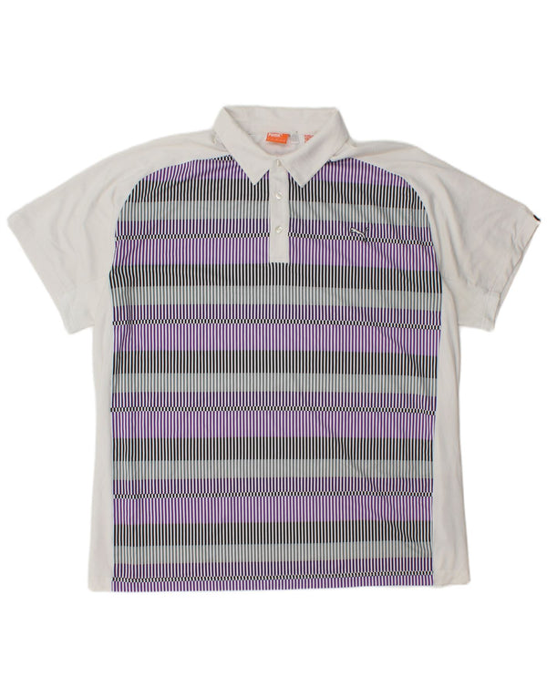 PUMA muška polo majica 2XL poliester s bijelim prugama
