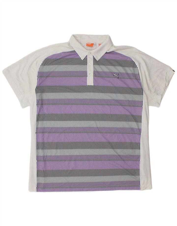 PUMA muška polo majica 2XL poliester s bijelim prugama