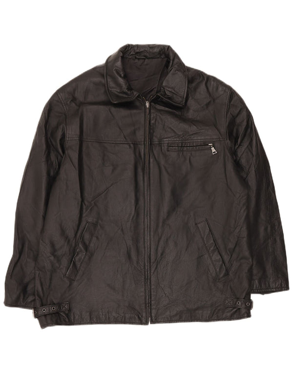 ANGELO LITRICO muška kožna jakna UK 42 XL crna koža