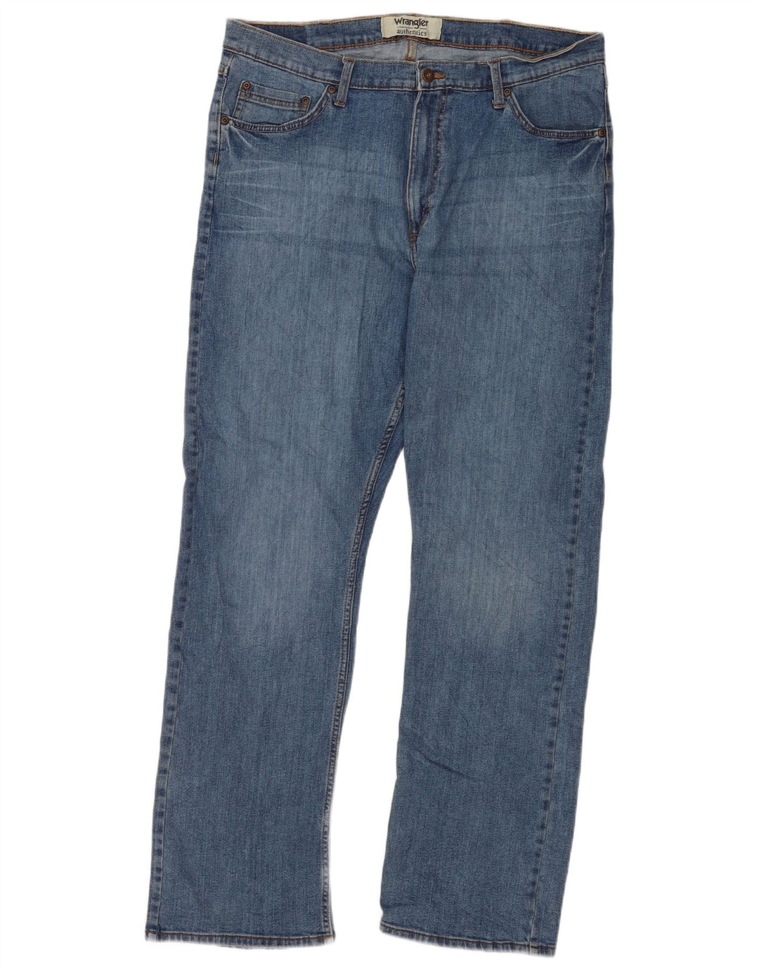 Wrangler muške ravne traperice W36 L32 plavi pamuk