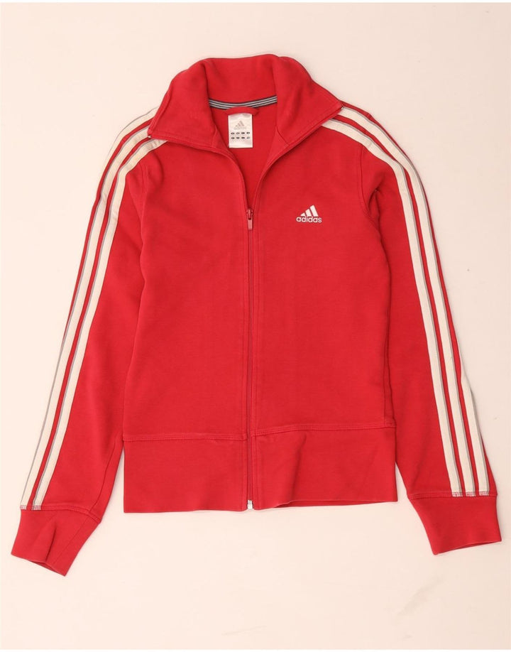 Adidas ženska trenirka gornja jakna UK 8 Mala crvena pamuk