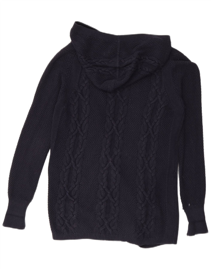 MASSIMO DUTTI Ženski dugi kardigan pulover UK 10 Mali tamnoplavi