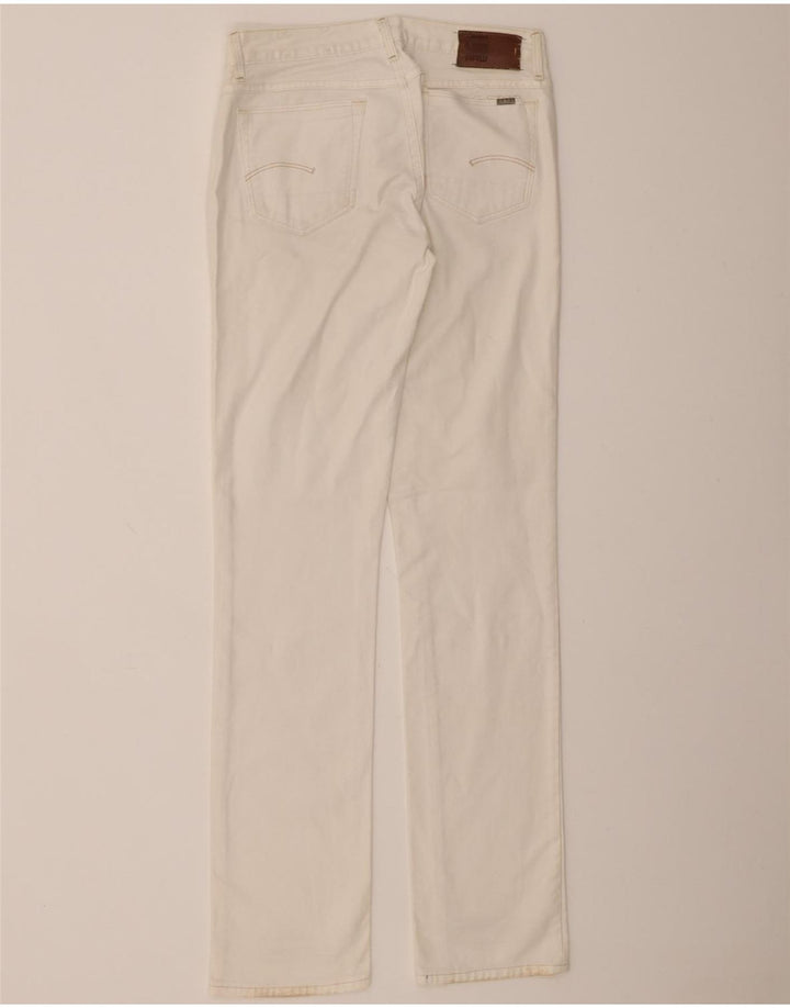 G-STAR Womens Straight Jeans W28 L34 White Cotton Vintage G-Star and Second-Hand G-Star from Messina Hembry 