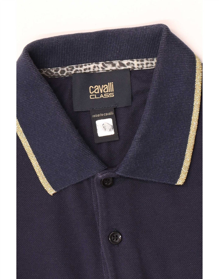 Roberto Cavalli muška polo majica Mala tamnoplava pamuk