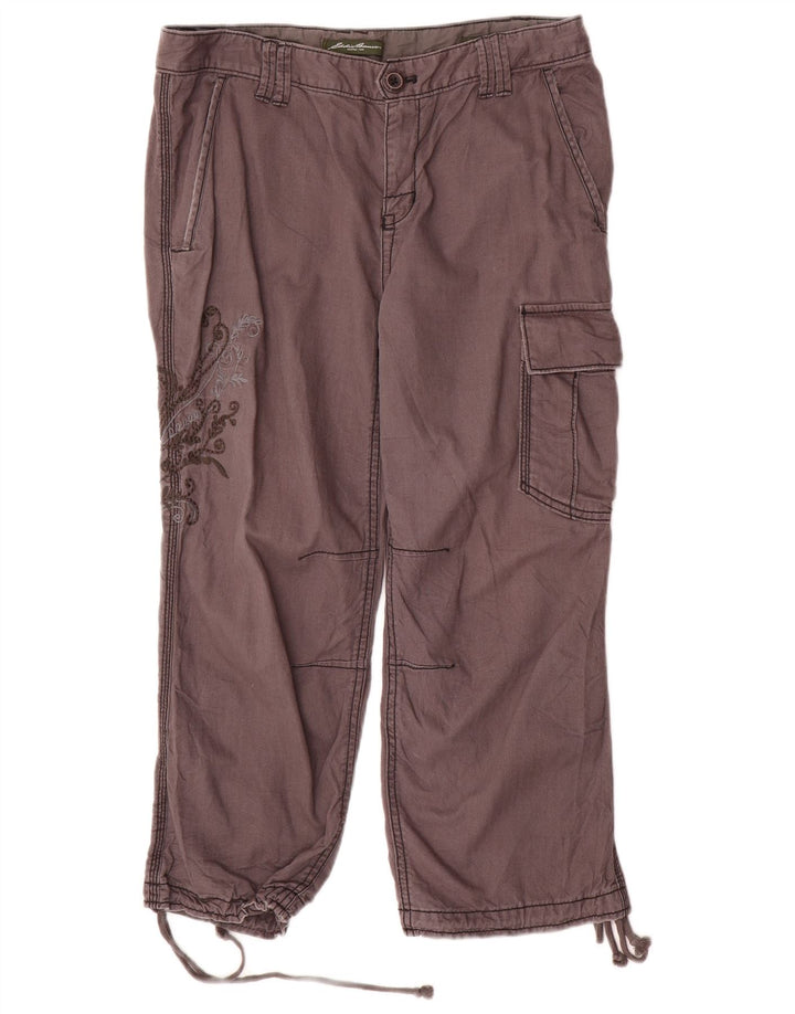 EDDIE BAUER Ženske ravne skraćene hlače US 8 srednje W32 L23 sive