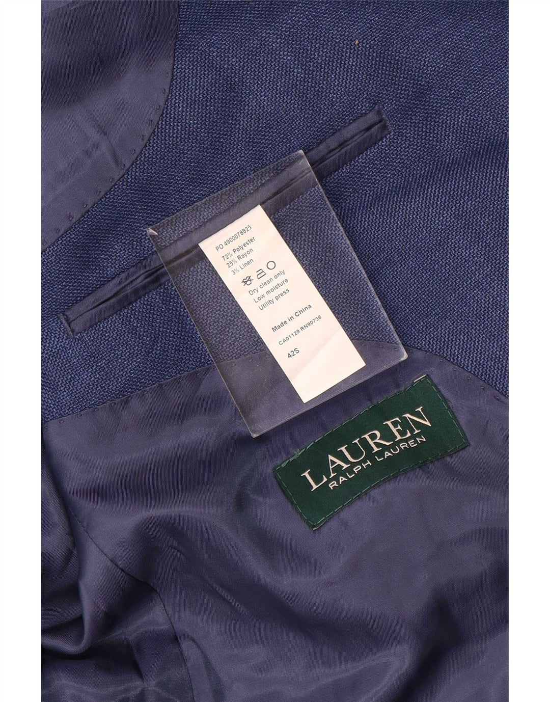 Ralph Lauren muška jakna sa 2 gumba UK 42 XL plavi poliester