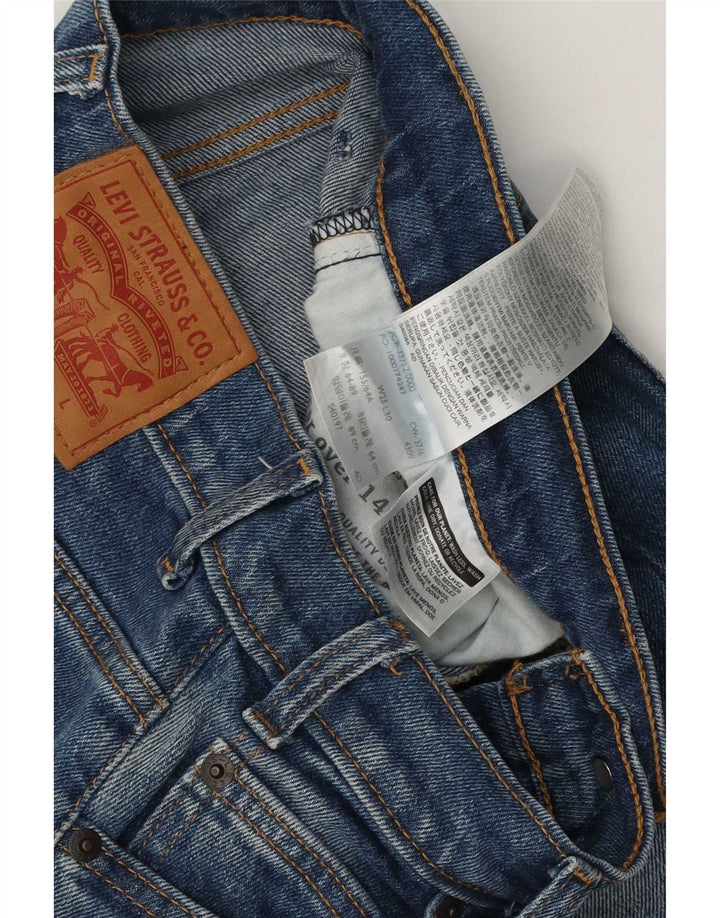 Levi's ženske ravne traperice 505 W25 L30 plavi pamuk