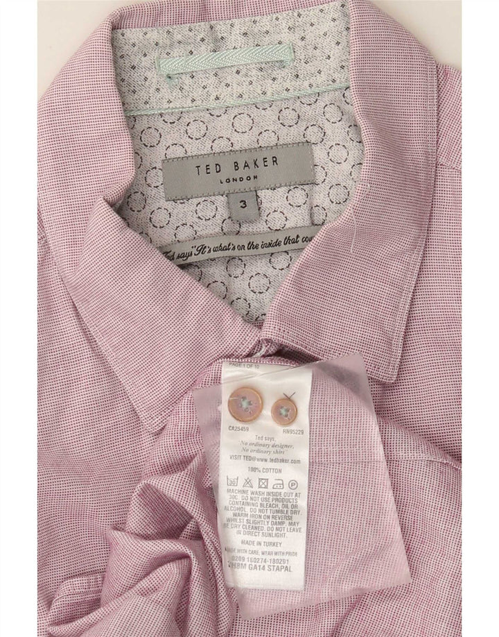 Ted Baker muška košulja veličina 3 srednje ružičasti pamuk