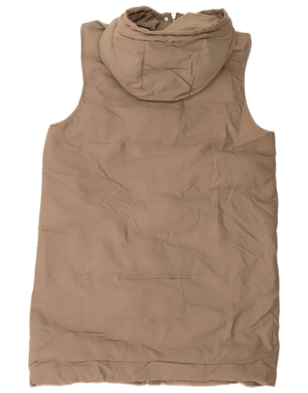 ZARA Ženska dugačka jakna s kapuljačom, podstavljena UK 12 srednje bež poliester