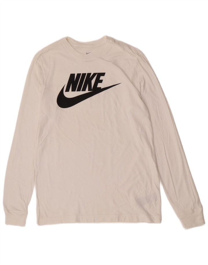 Nike Muška grafička majica s dugim rukavima Regular Fit Graphic, srednji bijeli pamuk