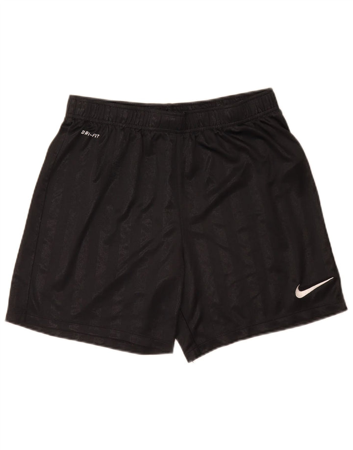 Nike muške Dri Fit sportske kratke hlače srednje crne pruge od poliestera
