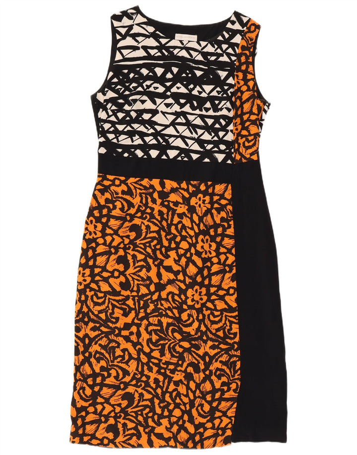 John Rocha ženska plašt haljina bez rukava UK 12 Srednja crna cvjetna viskoza