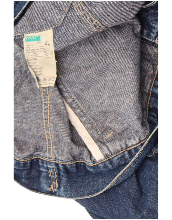 Benetton muška traper jakna UK 42 XL plavi pamuk