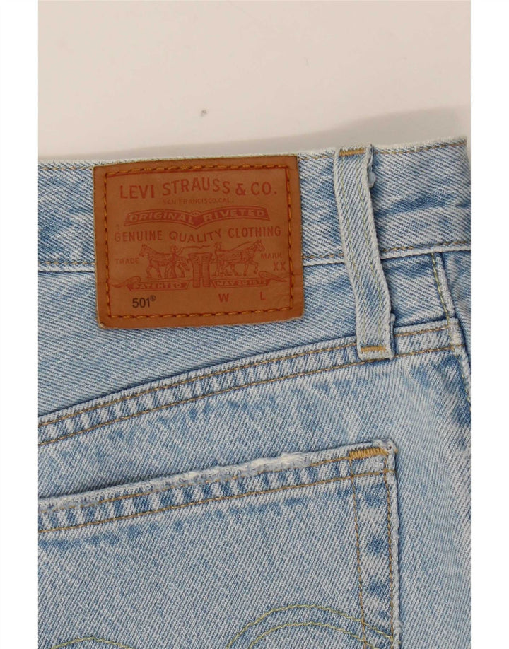 Levi's ženske 501 kratke traper kratke hlače W26 male plave boje pamuka